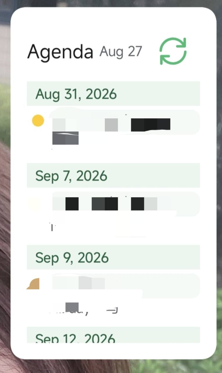 Nook Calendar Android widget